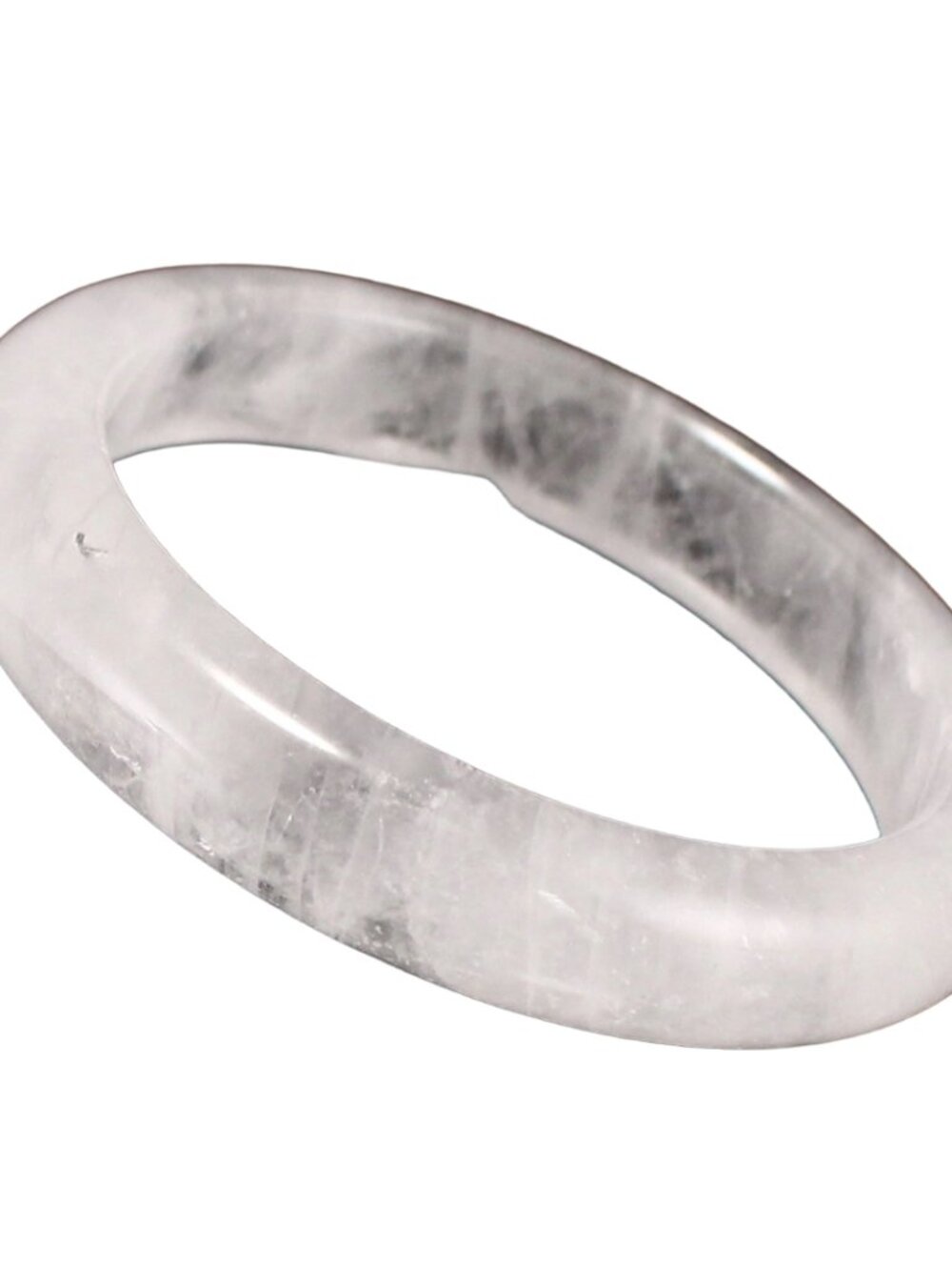 Natural Clear Quartz Bangle Bracelet 51.6g 59mm ID Rock Crystal Gemstone Ring